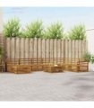 vidaXL Outdoor Sofa Set 9 pcs 7-Seaters Natural Solid Acacia Wood