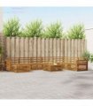 vidaXL Outdoor Sofa Set 9 pcs 7-Seaters Natural Solid Acacia Wood