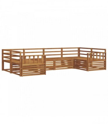vidaXL Outdoor Sofa Set 6 pcs 6-Seaters Natural Solid Acacia Wood