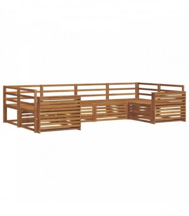 vidaXL Outdoor Sofa Set 6 pcs 6-Seaters Natural Solid Acacia Wood
