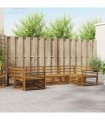 vidaXL Outdoor Sofa Set 6 pcs 6-Seaters Natural Solid Acacia Wood