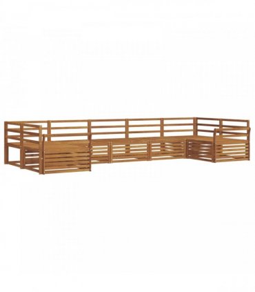 vidaXL Outdoor Sofa Set 7 pcs 7-Seaters Natural Solid Acacia Wood
