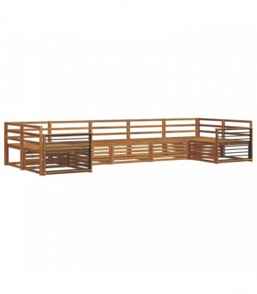 vidaXL Outdoor Sofa Set 7 pcs 7-Seaters Natural Solid Acacia Wood