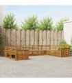 vidaXL Outdoor Sofa Set 9 pcs 9-Seaters Natural Solid Acacia Wood