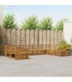 vidaXL Outdoor Sofa Set 9 pcs 9-Seaters Natural Solid Acacia Wood