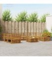 vidaXL Outdoor Sofa Set 10 pcs 9-Seaters Natural Solid Acacia Wood