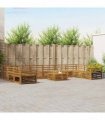 vidaXL Outdoor Sofa Set 11 pcs 10-Seaters Natural Solid Acacia Wood