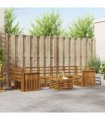 vidaXL Outdoor Sofa Set 8 pcs 7-Seaters Natural Solid Acacia Wood