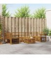 vidaXL Outdoor Sofa Set 8 pcs 7-Seaters Natural Solid Acacia Wood