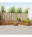 vidaXL Outdoor Sofa Set 9 pcs 8-Seaters Natural Solid Acacia Wood