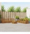 vidaXL Outdoor Sofa Set 9 pcs 8-Seaters Natural Solid Acacia Wood