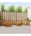 vidaXL Outdoor Sofa Set 11 pcs 10-Seaters Natural Solid Acacia Wood