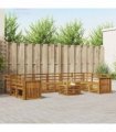 vidaXL Outdoor Sofa Set 11 pcs 10-Seaters Natural Solid Acacia Wood