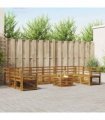 vidaXL Outdoor Sofa Set 11 pcs 10-Seaters Natural Solid Acacia Wood