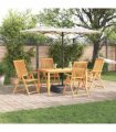 vidaXL Garden Dining Set 5 pcs Brown Solid Acacia Wood
