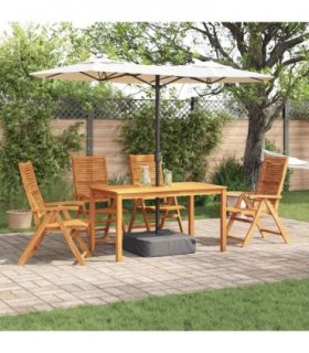 vidaXL Garden Dining Set 5 pcs Brown Solid Acacia Wood