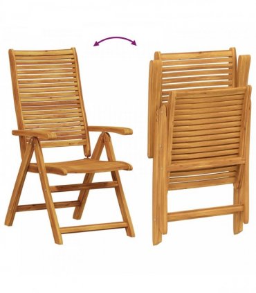 vidaXL Garden Dining Set 7 pcs Brown Solid Acacia Wood