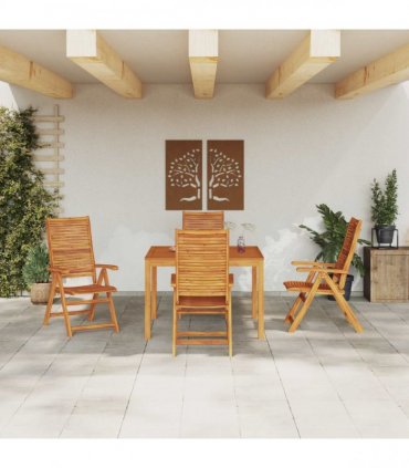 vidaXL Garden Dining Set 5 pcs Brown Solid Acacia Wood