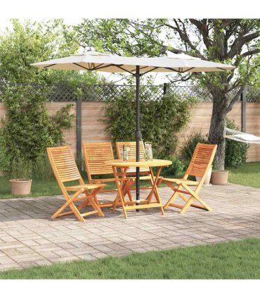 vidaXL Garden Dining Set 5 pcs Brown Solid Acacia Wood
