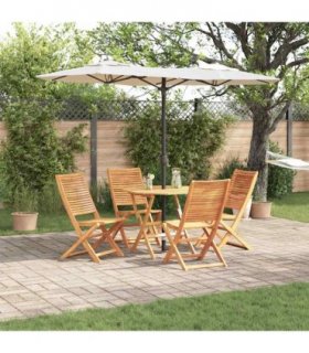 vidaXL Garden Dining Set 5 pcs Brown Solid Acacia Wood
