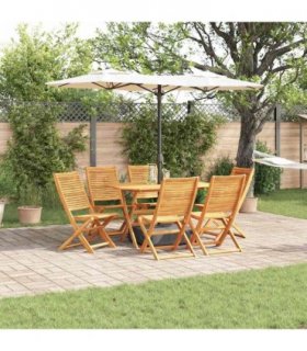 vidaXL Garden Dining Set 7 pcs Brown Solid Acacia Wood