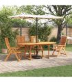 vidaXL Garden Dining Set 5 pcs Brown Solid Acacia Wood