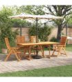 vidaXL Garden Dining Set 5 pcs Brown Solid Acacia Wood