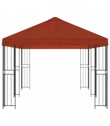 vidaXL Garden Gazebo 6 x 3 m Terracotta Polyester and Steel 190 gsm