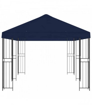 vidaXL Garden Gazebo 6 x 3 m Blue Polyester and Steel 190 gsm
