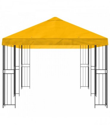 vidaXL Garden Gazebo 6 x 3 m Yellow Polyester and Steel 190 gsm