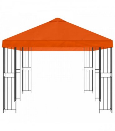 vidaXL Garden Gazebo 6 x 3 m Orange Polyester and Steel 190 gsm