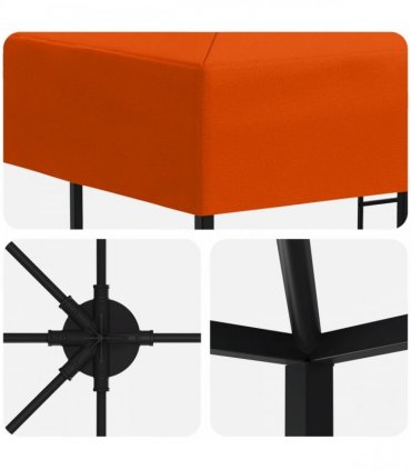 vidaXL Garden Gazebo 6 x 3 m Orange Polyester and Steel 190 gsm
