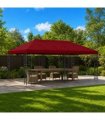 vidaXL Garden Gazebo 6 x 3 m Burgundy Polyester and Steel 190 gsm
