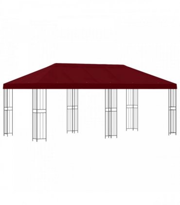 vidaXL Garden Gazebo 6 x 3 m Burgundy Polyester and Steel 190 gsm