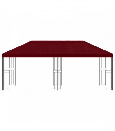 vidaXL Garden Gazebo 6 x 3 m Burgundy Polyester and Steel 190 gsm