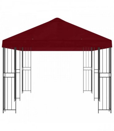vidaXL Garden Gazebo 6 x 3 m Burgundy Polyester and Steel 190 gsm