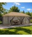 vidaXL 6 x 3 m Beige Polyester and Steel 190 gsm