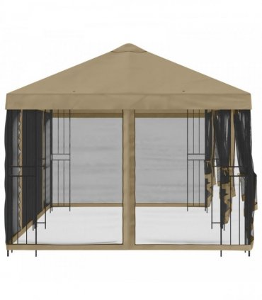 vidaXL 6 x 3 m Beige Polyester and Steel 190 gsm