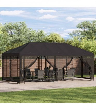 vidaXL Garden Gazebo with Sidewalls 6 x 3 m Anthracite