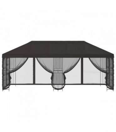 vidaXL Garden Gazebo with Sidewalls 6 x 3 m Anthracite