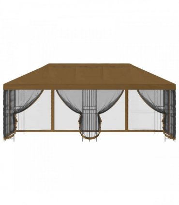 vidaXL 6 x 3 m Taupe Polyester and Steel 190 gsm