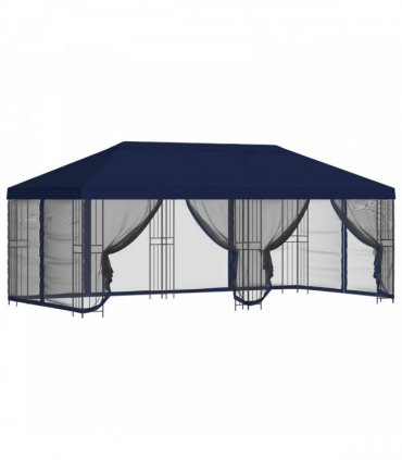 vidaXL 6 x 3 m Blue Polyester and Steel 190 gsm