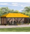 vidaXL 6 x 3 m Yellow Polyester and Steel 190 gsm