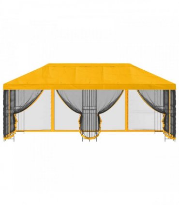 vidaXL 6 x 3 m Yellow Polyester and Steel 190 gsm
