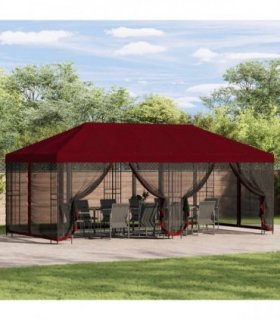 vidaXL Garden Gazebo with Sidewalls 6 x 3 m Burgundy