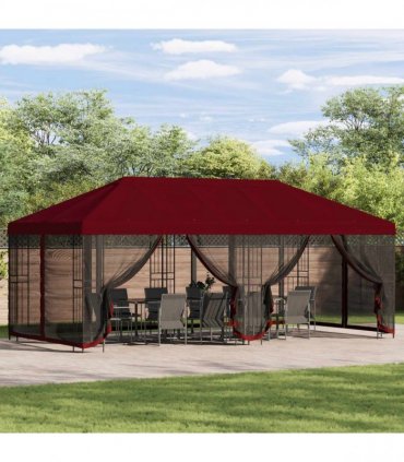 vidaXL Garden Gazebo with Sidewalls 6 x 3 m Burgundy