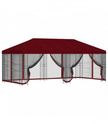 vidaXL Garden Gazebo with Sidewalls 6 x 3 m Burgundy