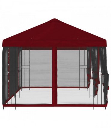 vidaXL Garden Gazebo with Sidewalls 6 x 3 m Burgundy