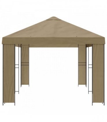 vidaXL Garden Gazebo 6 x 3 m Beige Polyester and Steel 190 gsm