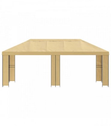 vidaXL Garden Gazebo 6 x 3 m Cream Polyester and Steel 190 gsm